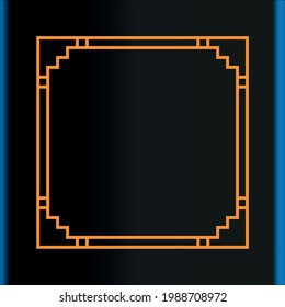 decorative ornamental golden frame vector