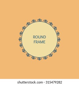 Decorative ornamental hand drawn frame. Can be used for monogram