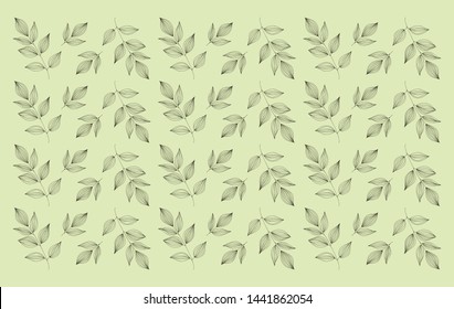 Decorative ornamental leaf pattern. Template for design fabric, backgrounds, wrapping paper, packaging.