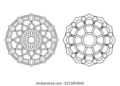 Decorative Ornamental luxury mandala Background Design, tattoo, Islam, Arabic. Coloring book page.