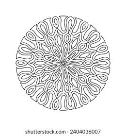 Decorative ornamental Mandala in ethnic oriental style. Circular of mandala for Mehndi, tattoo, stickers. Decorative ornamental Mandala in ethnic oriental style. Coloring book page for adults