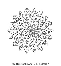 Decorative ornamental Mandala in ethnic oriental style. Circular of mandala for Mehndi, tattoo, stickers. Decorative ornamental Mandala in ethnic oriental style. Coloring book page for adults