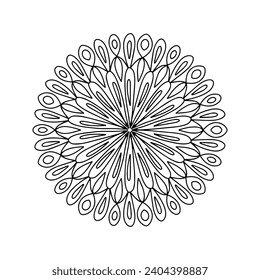 Decorative ornamental Mandala in ethnic oriental style. Circular of mandala for Mehndi, tattoo, stickers. Decorative ornamental Mandala in ethnic oriental style. Coloring book page for adults