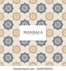 Decorative Ornamental Mandala Flower Seamless Repeating Elegant Pattern Background