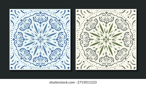 Diseño ornamental decorativo del modelo de la teja del mandala con el elemento elegante de Antiguas