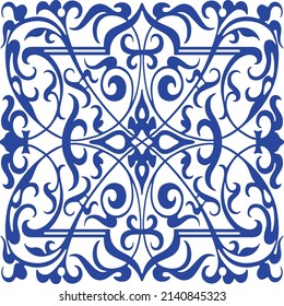 Decorative Ornamental Panel Art Free Background Image Blue Color Vector