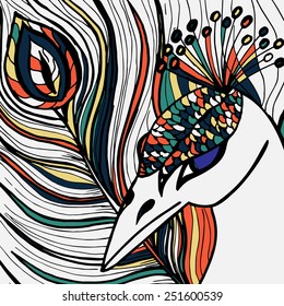 Decorative ornamental peacock