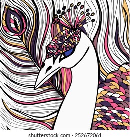 Decorative ornamental peacock