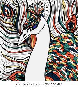 Decorative ornamental peacock