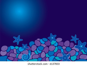 Decorative ornamental pebbles at the bottom