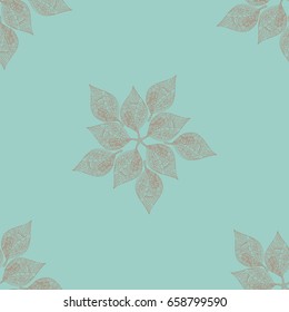 Decorative ornamental seamless abstract pattern for design fabric, backgrounds, ceramic tile/Flower of leaves-4