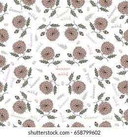 Decorative ornamental seamless abstract pattern for design fabric, backgrounds, ceramic tile/Summer mood-2