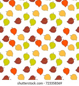 Decorative ornamental seamless autumn pattern. Endless elegant texture with leaves. Design fabric, backgrounds, wrapping paper, package, covers