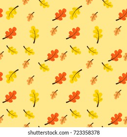 Decorative ornamental seamless autumn pattern. Endless elegant texture with leaves. Design fabric, backgrounds, wrapping paper, package, covers