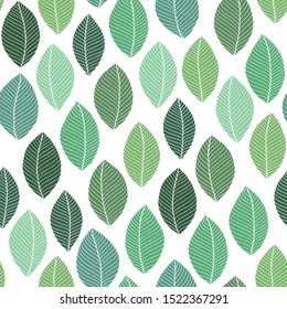 Decorative ornamental seamless doodle pattern. Endless elegant texture with leaves. Tempate for design fabric, backgrounds, wrapping paper, package, covers