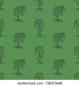 Decorative ornamental seamless pattern. Endless elegant texture with trees.Pattern for design fabric, backgrounds, wrapping paper, package, covers/Birches-3