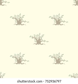 Decorative ornamental seamless pattern. Endless elegant texture with trees.Pattern for design fabric, backgrounds, wrapping paper, package, covers/Oaks-1