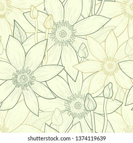 Decorative ornamental seamless pattern. Template for design fabric, backgrounds, wrapping paper, package, covers
