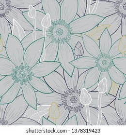 Decorative ornamental seamless pattern. Template for design fabric, backgrounds, wrapping paper, package, covers