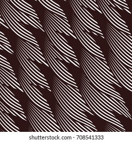 Decorative ornamental seamless pattern waves petal. Vector