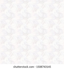 Decorative ornamental seamless soft brown beige pattern. Endless elegant texture with leaves. Tempate for design fabric, backgrounds, wrapping paper, package, covers