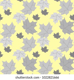 Decorative ornamental seamless spring pattern. Endless elegant texture with leaves. Tempate for design fabric, backgrounds, wrapping paper, package, covers