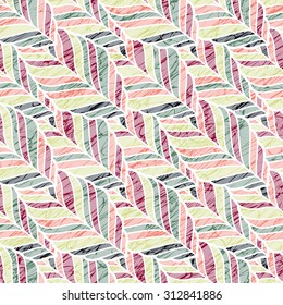 Decorative ornamental seamless spring pattern. Endless elegant texture with leaves. Pattern for design fabric, backgrounds, wrapping paper, package, covers