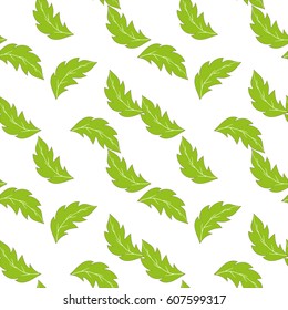 Decorative ornamental seamless spring pattern. Endless elegant texture with leaves.Design fabric, backgrounds, wrapping paper, package, covers
