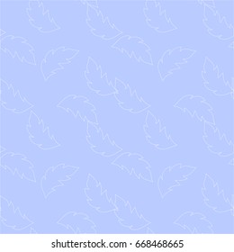 Decorative ornamental seamless spring pattern. Endless elegant texture with leaves, for design fabric, backgrounds, wrapping paper, package, covers