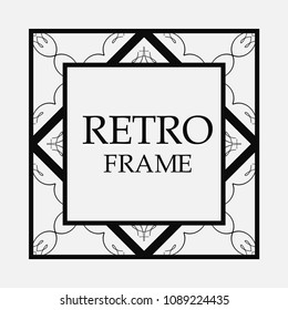 Decorative ornamental vintage frame. Template for design