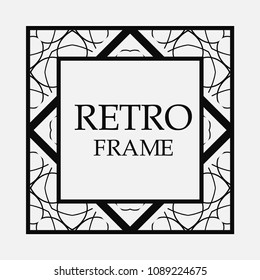 Decorative ornamental vintage frame. Template for design