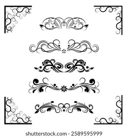 Decorative ornaments collection art vintage