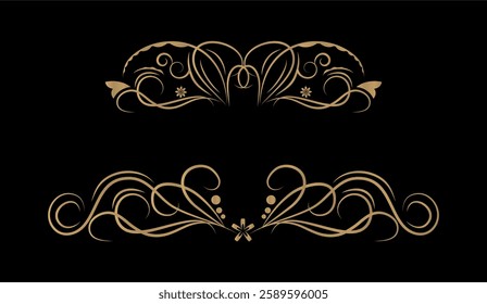 Decorative ornaments collection art vintage
