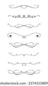 decorative ornaments collection in black colour