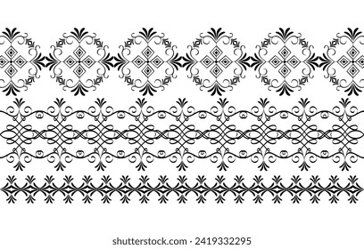 Decorative ornaments collection border art