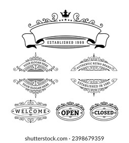 Decorative ornaments design in black colour