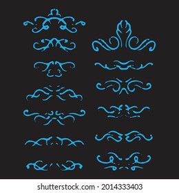 Decorative ornaments design. Creative illustration.