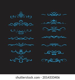Decorative ornaments design. Creative illustration.