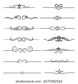 Elemento de ornamentos decorativos Conjunto de vetor