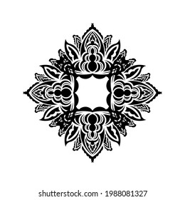 Decorative ornaments in the shape of a flower. Mandala Good for logos, tattoos, prints and postcards. Vector illustration