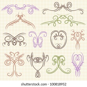 decorative  ornaments suitable for design, vector