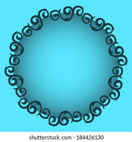 Decorative ornate frame, intricate pattern, vector illustration