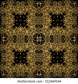 Decorative ornate. Geometric mandala icon isolated for card, Vector mandala in black, gold. For invitation, scrapbook, banner, postcard, tattoo, yoga, boho, magic or flyer. Vector illustration.
