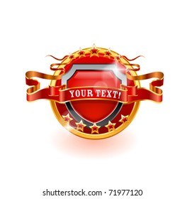 Decorative ornate golden vector frame.