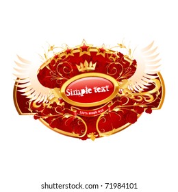 Decorative ornate golden vector frame.