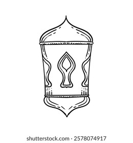 Decorative Ornate Lantern Design with Intricate Patterns and Elegant Curved Shapes