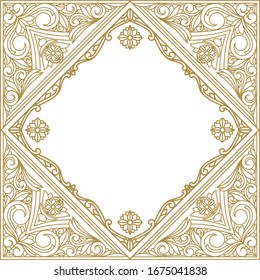 Decorative ornate monochrome retro design background