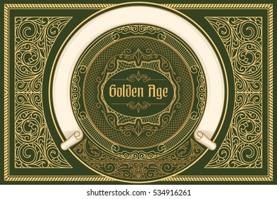 Decorative ornate retro card