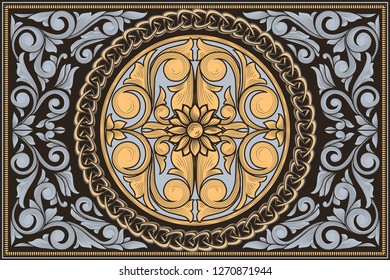 Decorative ornate retro design