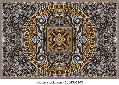 Decorative ornate retro design